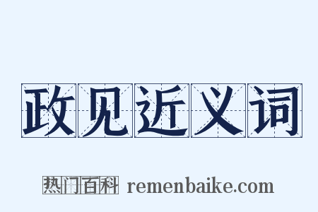 政见近义词是什么意思的图片